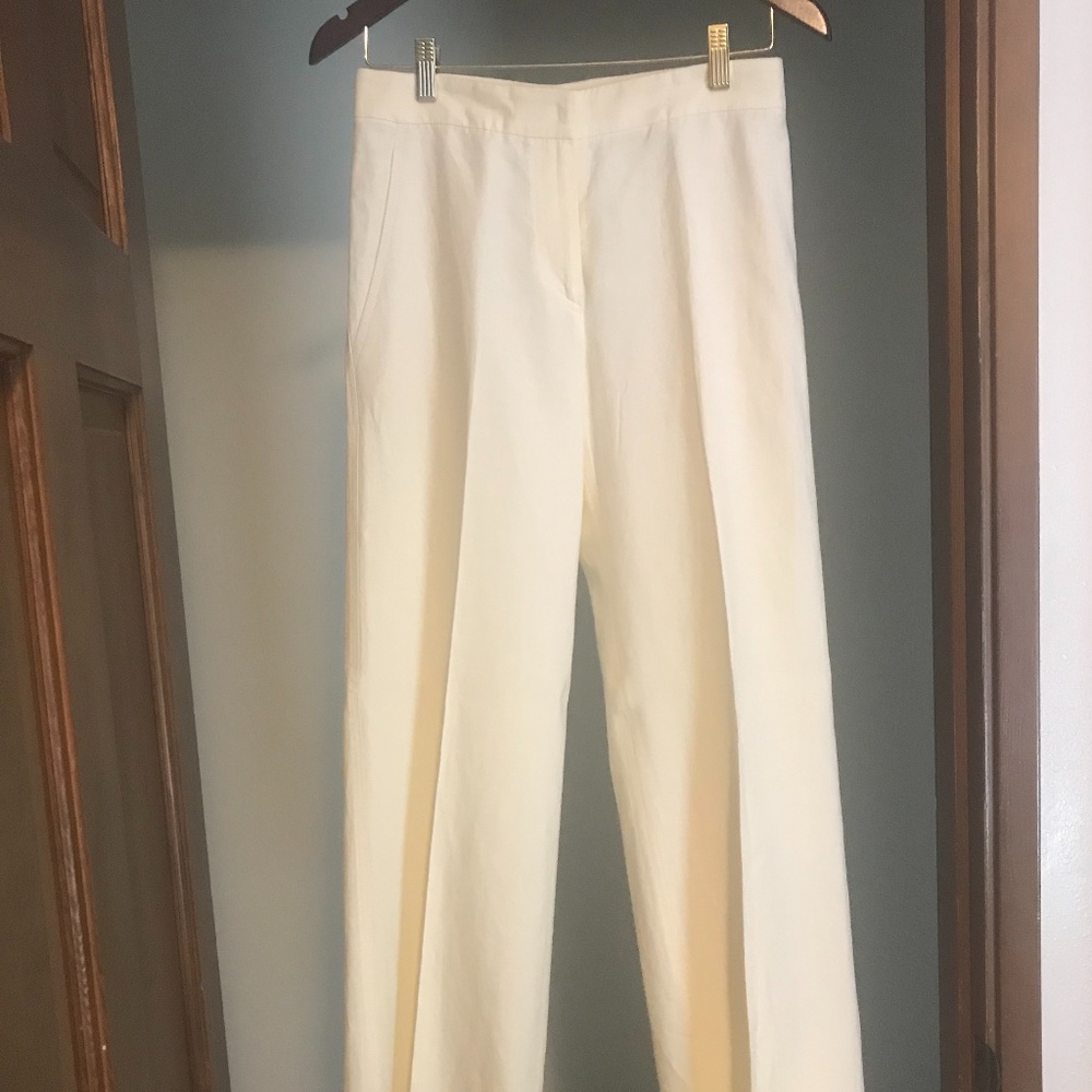 Brunello Cucinelli Wide Leg Linen Dress Pants 4